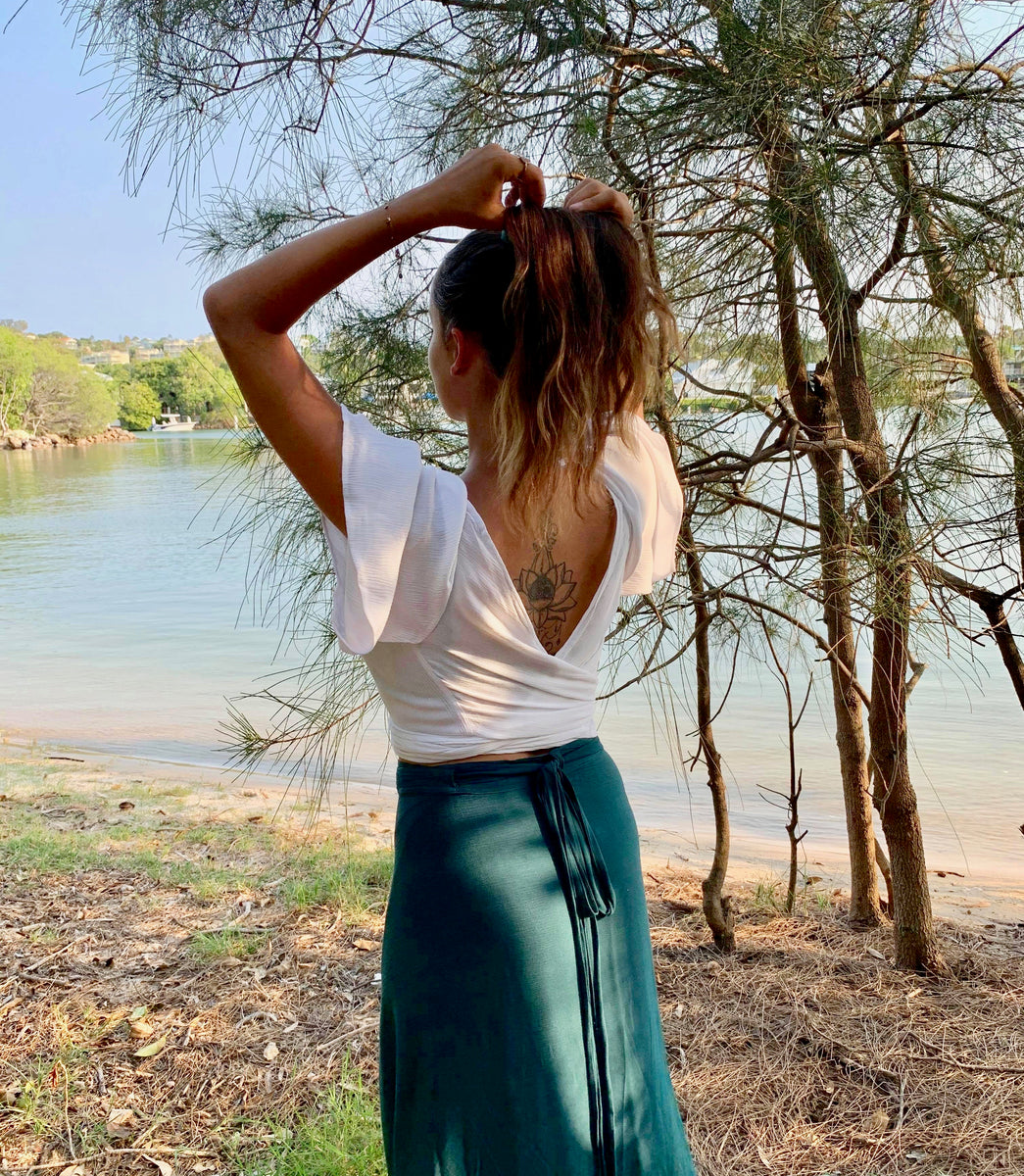 Crinkle wrap top